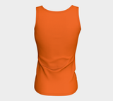 Orange Floral Fitted Tank Top - Objet D'Art