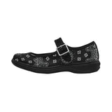 black bandana Mila Satin Women's Mary Jane Shoes (Model 4808) - Objet D'Art