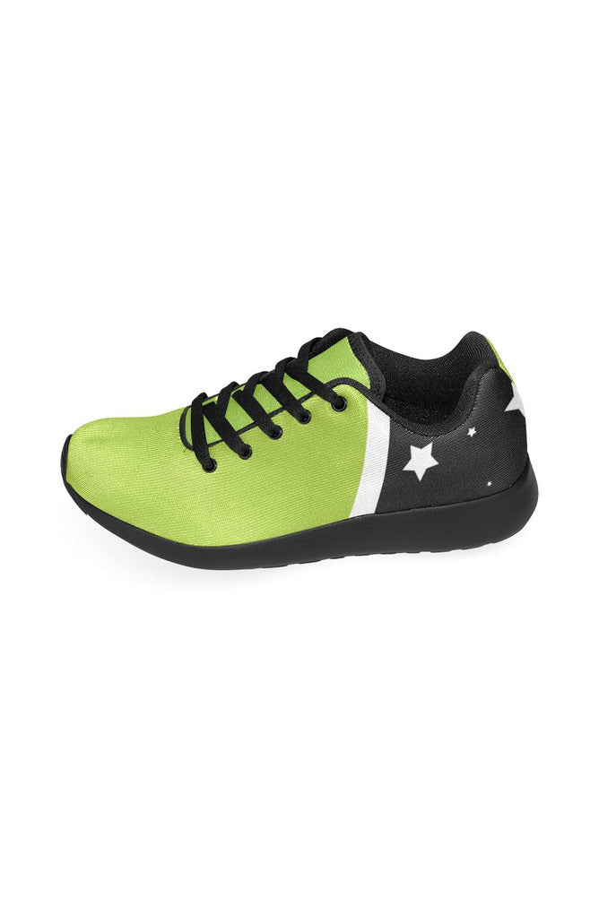 Lime Green & Stars Women’s Running Shoes - Objet D'Art