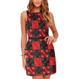inca print Eos Women's Sleeveless Dress (Model D01) - Objet D'Art