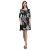 Floral Web Tethys Half-Sleeve Skater Dress - Objet D'Art