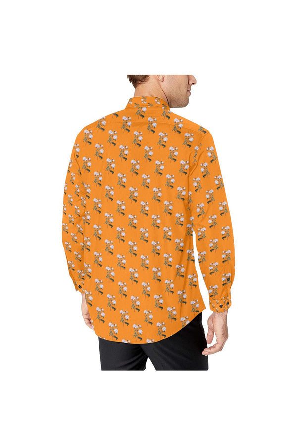 Bellflower Men's All Over Print Casual Dress Shirt (Model T61) - Objet D'Art