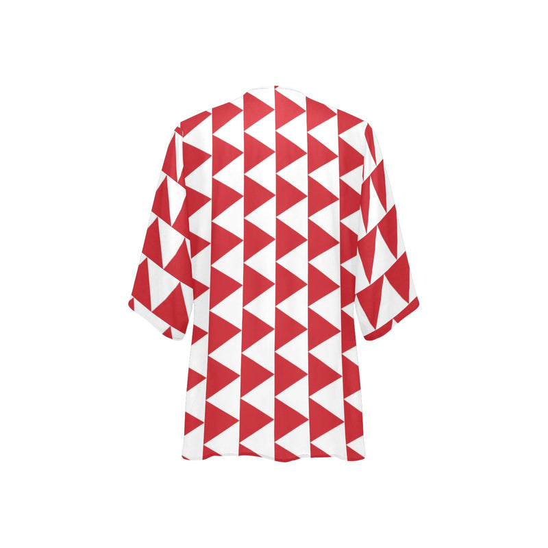 go go print Women's Kimono Chiffon Cover Up (Model H51) - Objet D'Art