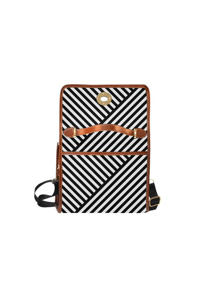 Stripes on the Bias Waterproof Canvas Bag/All Over Print - Objet D'Art