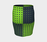 Vegan Green Polka Dot Fitted Skirt - Objet D'Art