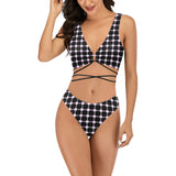 lav 3 print 3A Cross String Bikini Set (Model S29) - Objet D'Art