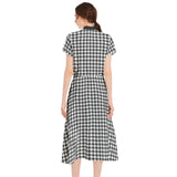 Drawstring Waist A-line Flared Midi Dress - Objet D'Art
