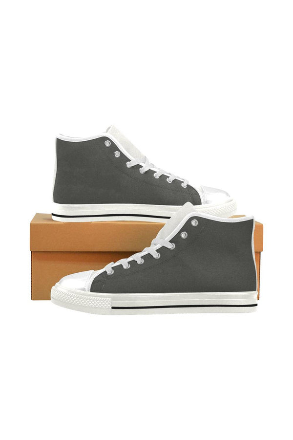 Dark Gray Men’s Classic High Top Canvas Shoes (Model 017) - Objet D'Art