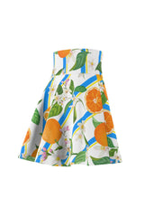 Orange Blossoms Women's Skater Skirt - Objet D'Art