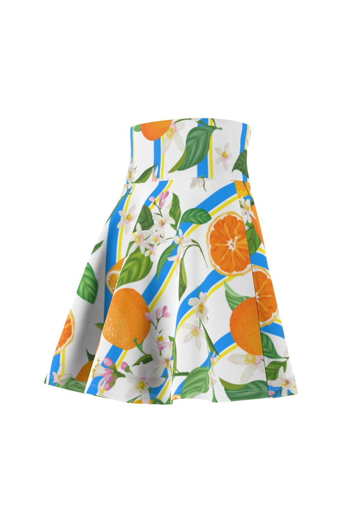 Orange Blossoms Women's Skater Skirt - Objet D'Art
