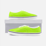 Neon Green Unisex Canvas Sneakers - Objet D'Art