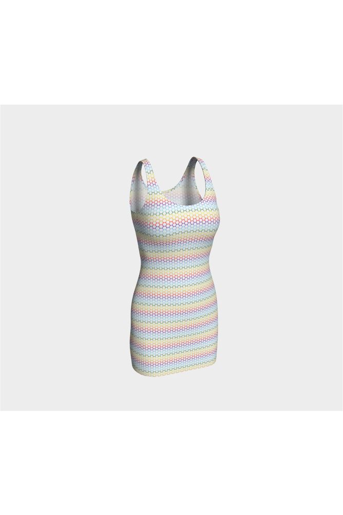 Rainbow Honeycomb Bodycon Dress - Objet D'Art