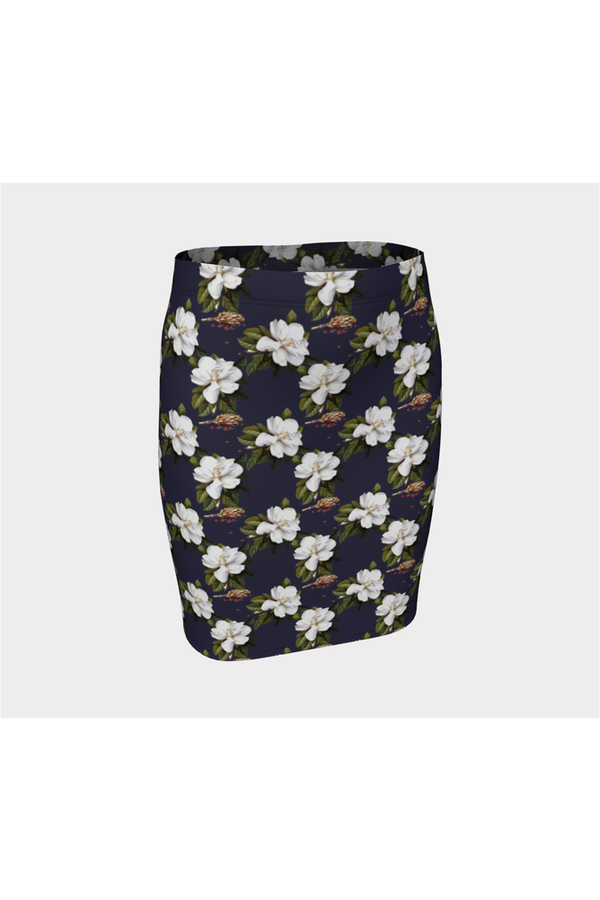 Magnolia Twilight Fitted Skirt - Objet D'Art