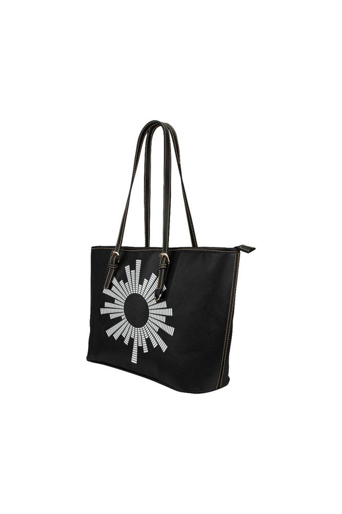 Equalizing Rays Leather Tote Bag/Small - Objet D'Art