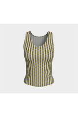 Gold Striped Fitted Tank Top - Objet D'Art