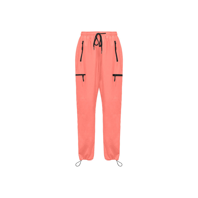 salmon light solid print Women's Quick Dry Cargo Sweatpants (Model L65) - Objet D'Art