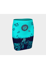 Elephants and Butterflies Fitted Skirts - Objet D'Art Online Retail Store