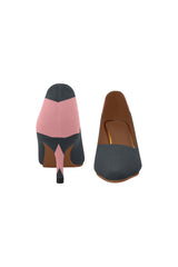 Bold Pink Stripe Women's Pointed Toe Low Heel Pumps - Objet D'Art Online Retail Store
