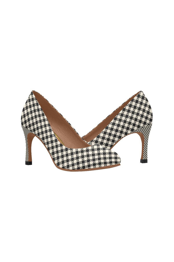 Circle in Squares Women's High Heels - Objet D'Art Online Retail Store