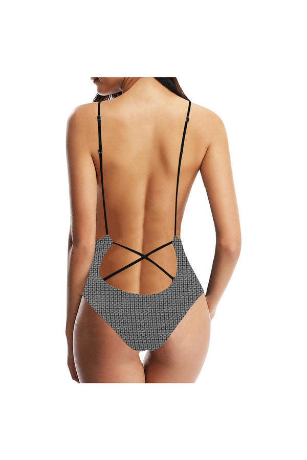 Brushes Sexy Lacing Backless One-Piece Swimsuit - Objet D'Art Online Retail Store