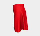 Cherry Red Flare Skirt - Objet D'Art