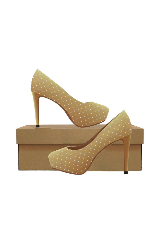 gold heel streak Women's High Heels (Model 044) - Objet D'Art