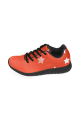 Stars on Red Women’s Running Shoes (Model 020) - Objet D'Art