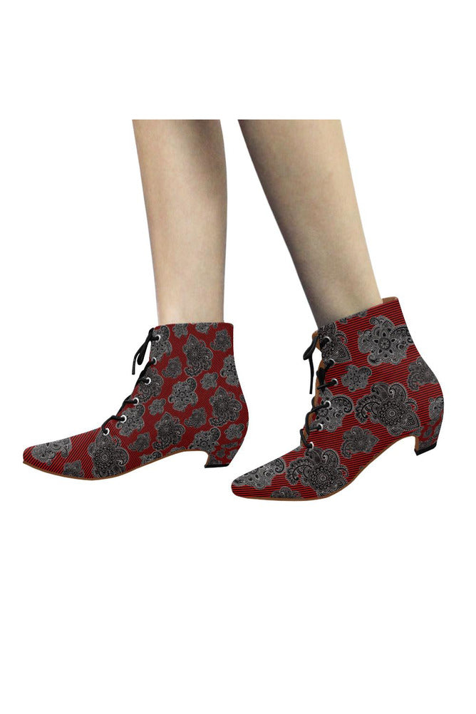 Paisley Power Women's Pointed Toe Low Heel Booties - Objet D'Art Online Retail Store