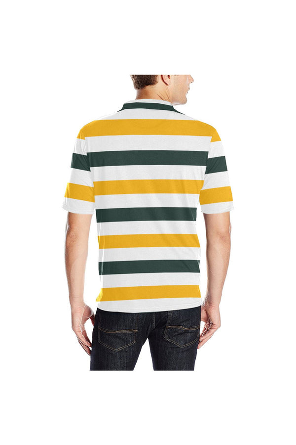 Bold Stripes Men's Polo Shirt - Objet D'Art