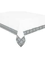 Geometric Weave Cotton Linen Tablecloth 60" x 90" - Objet D'Art Online Retail Store
