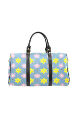 Nuevo bolso de viaje impermeable azul floral / grande - Objet D'Art Online Retail Store