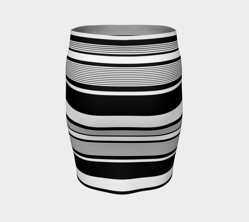 Striped Fitted Skirt - Objet D'Art