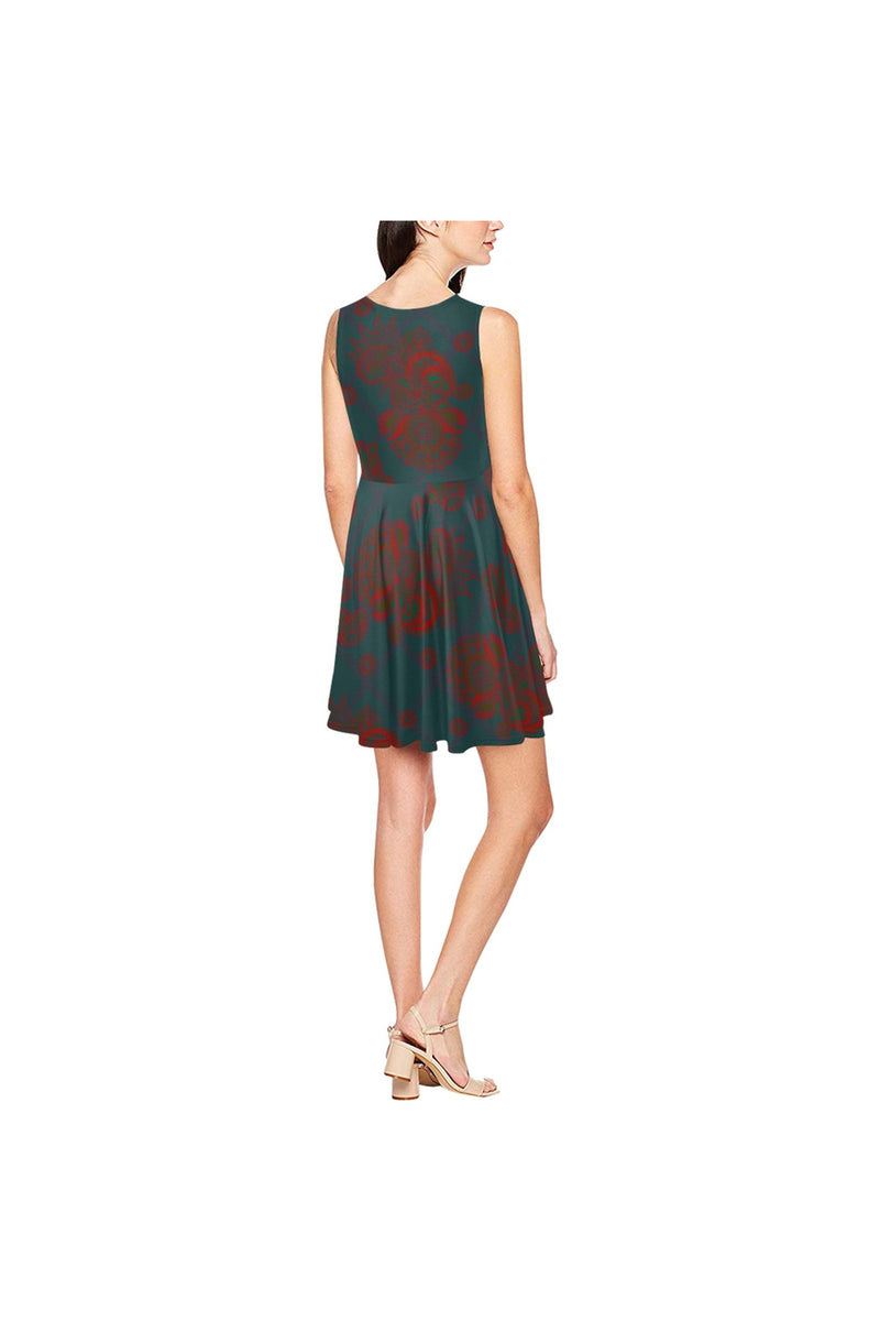 PAISLEY PLAYGROUND Thea Sleeveless Skater Dress(Model D19) - Objet D'Art