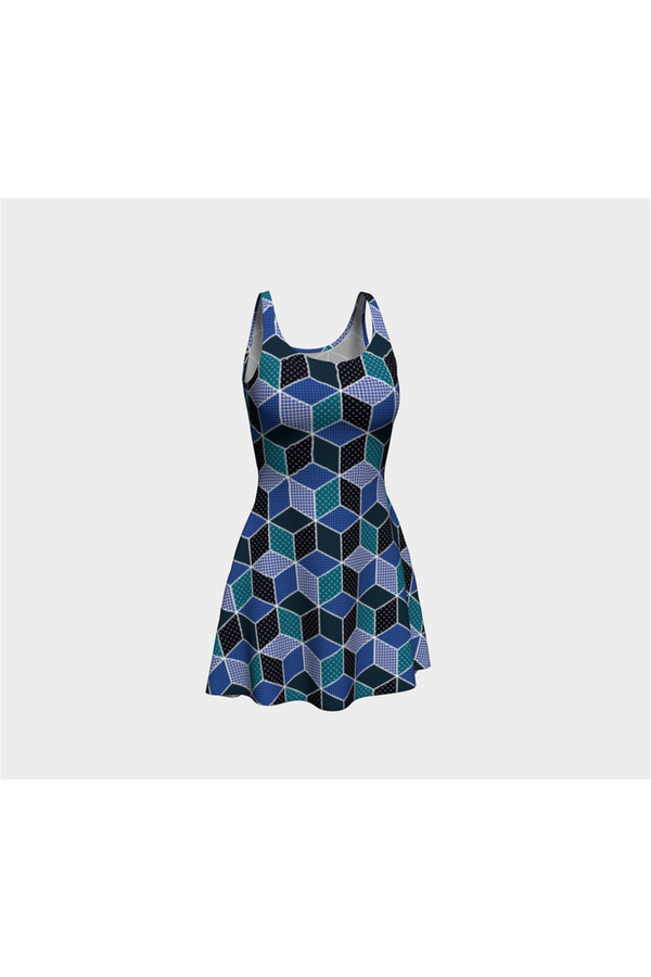 ISOClectic Blue Flare Dress - Objet D'Art Online Retail Store