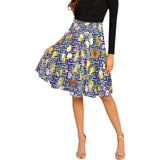 grk butterfly print 2 Melete Pleated Midi Skirt (Model D15) - Objet D'Art