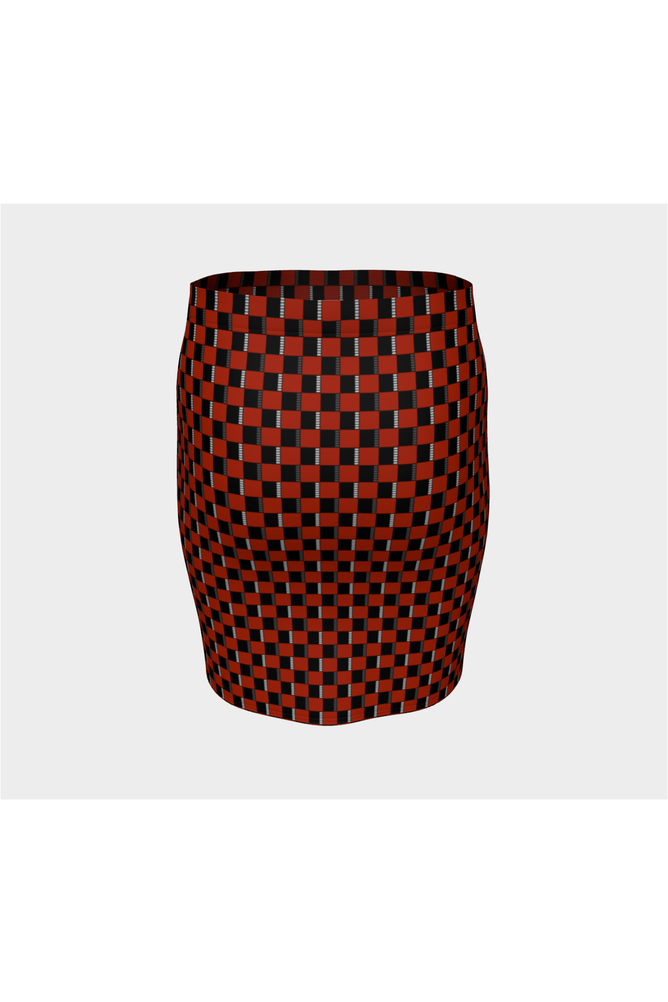 Grid Fitted Skirt - Objet D'Art