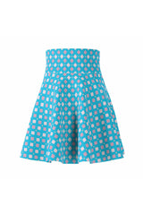 Harlequin Blue Women's Skater Skirt - Objet D'Art