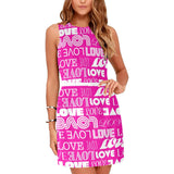 love print 9A Eos Women's Sleeveless Dress (Model D01) - Objet D'Art