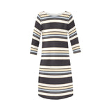 Preppy Stripe Rhea Loose Round Neck Dress - Objet D'Art