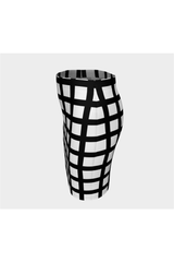 Square Biz Fitted Skirt - Objet D'Art