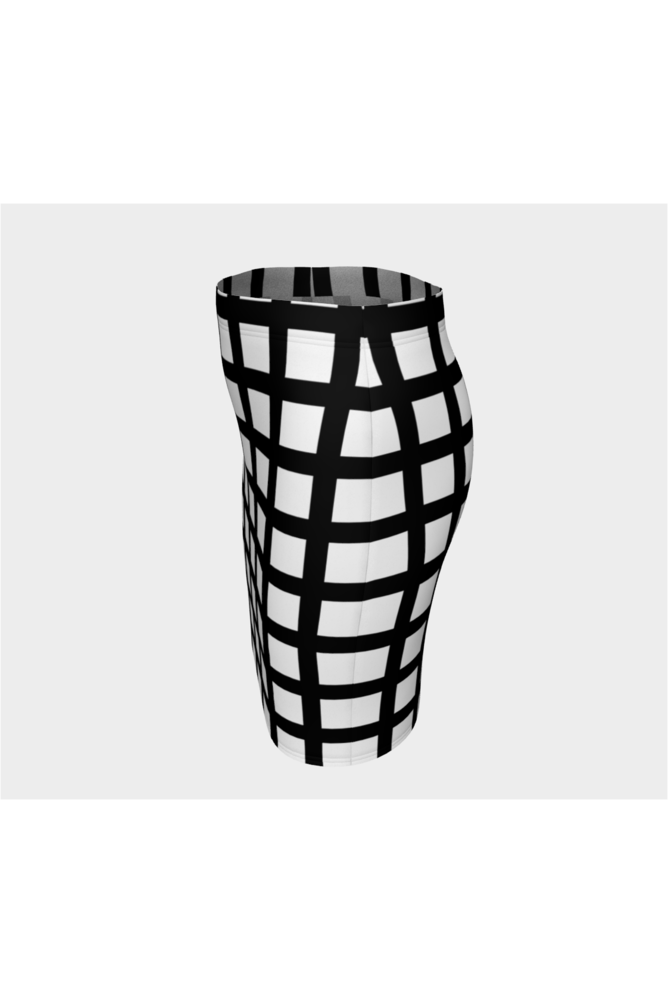 Square Biz Fitted Skirt - Objet D'Art