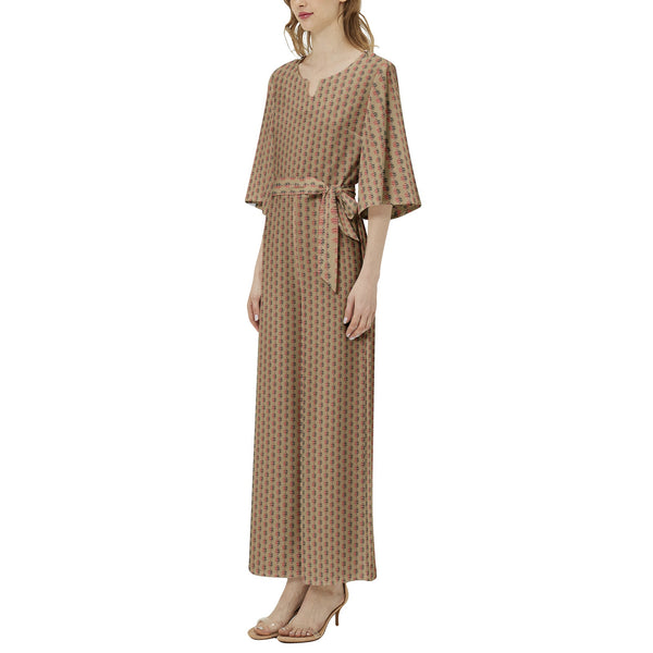 Dolman Sleeve Belted Wide Leg Jumpsuit - Objet D'Art