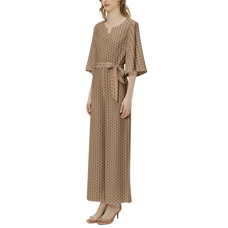 Dolman Sleeve Belted Wide Leg Jumpsuit - Objet D'Art
