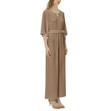 Dolman Sleeve Belted Wide Leg Jumpsuit - Objet D'Art