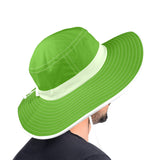 avocado spread solid print Wide Brim Bucket Hat - Objet D'Art