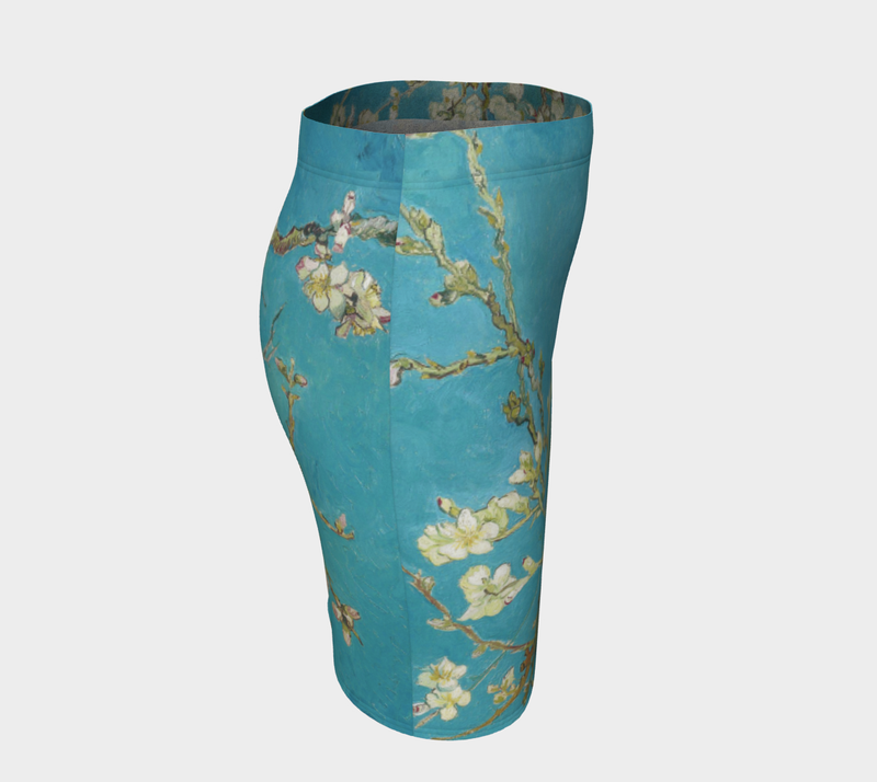 Van Gogh Almond Blossoms Fitted Skirt - Objet D'Art
