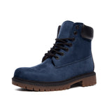 Morning Glory Blue Casual Leather Lightweight boots TB - Objet D'Art
