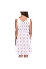 FEATHER D07 BACK LOWER Chryseis Sleeveless Pleated Dress(Model D07) - Objet D'Art