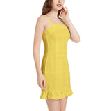 Maurice Sleeveless Square Neck Ruffle Hem Mini Dress - Objet D'Art