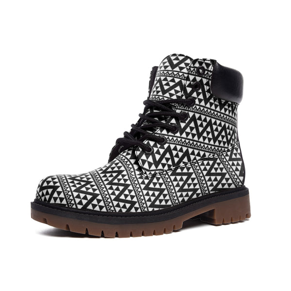 Tribal Geometry Casual Leather Lightweight boots TB - Objet D'Art